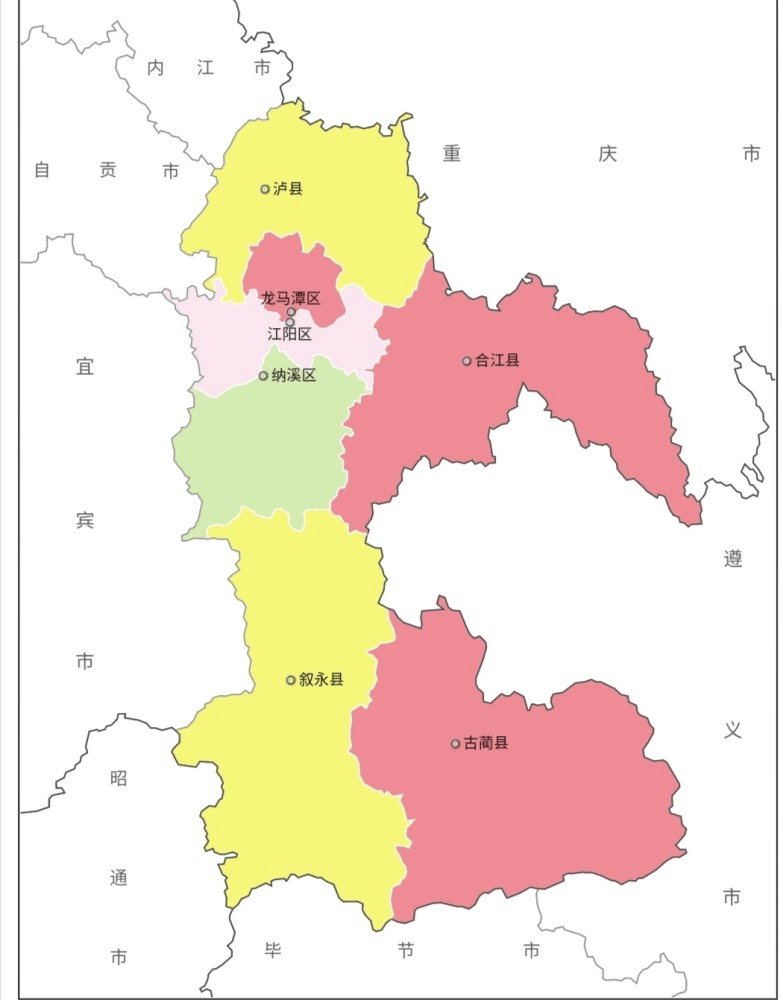 2020年泸州市高清地图图片