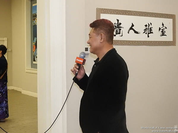 中美世纪友好书法作品大展休斯敦刮起王文大师中华魏书旋风