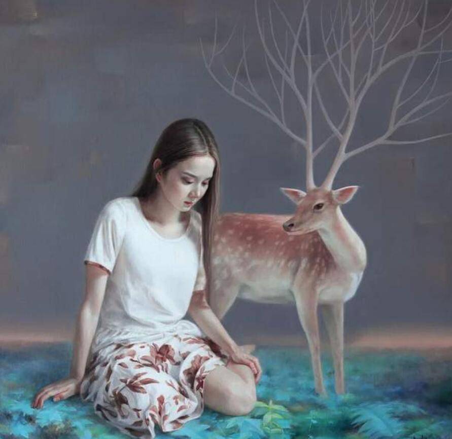 80后画家专注画女子,油画中的女子清雅脱俗,最后一幅画最漂亮!