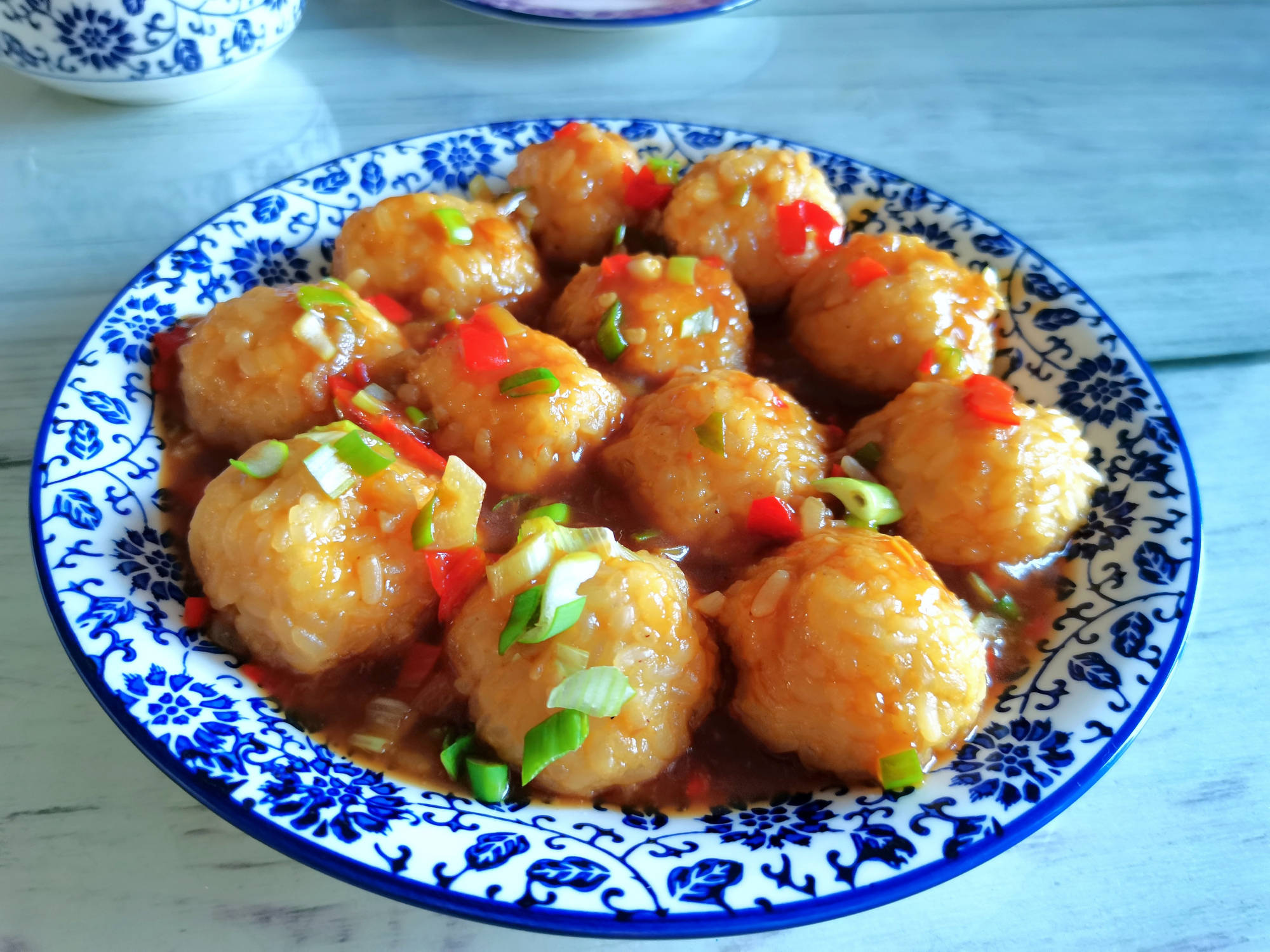 第一道: 鸡肉糯米丸子