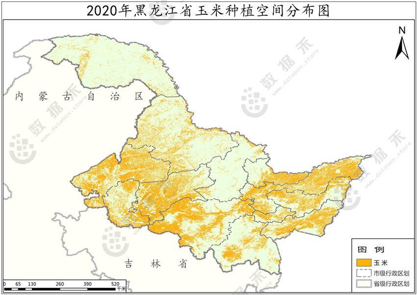 2020年黑龙江省玉米种植分布数据的生产是遵循了农业遥感的基本原理