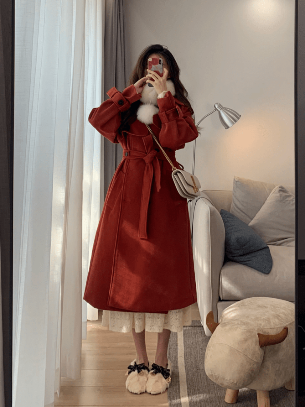 冬季穿搭呢子衣搭裙子更显温柔,教你这几种搭配技巧,精致过冬_长裙