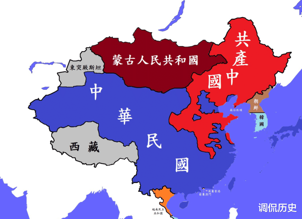 中国刚建国时的地图图片