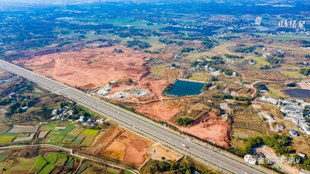 金堂临港新城冷链产业基地动工中还将建设3条道路分别通往