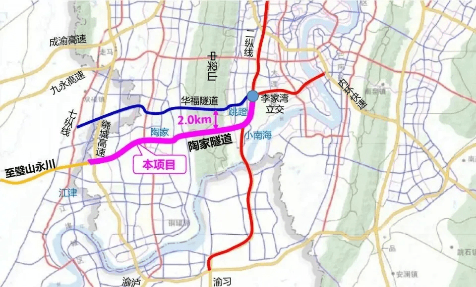 九龙坡区二纵线规划图图片