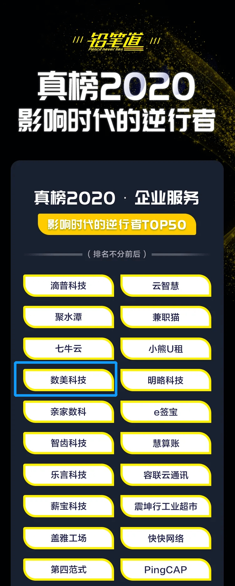 铅笔排行_铅笔道2021真榜出炉,先胜业财荣登“企业服务未来独角兽排行榜”