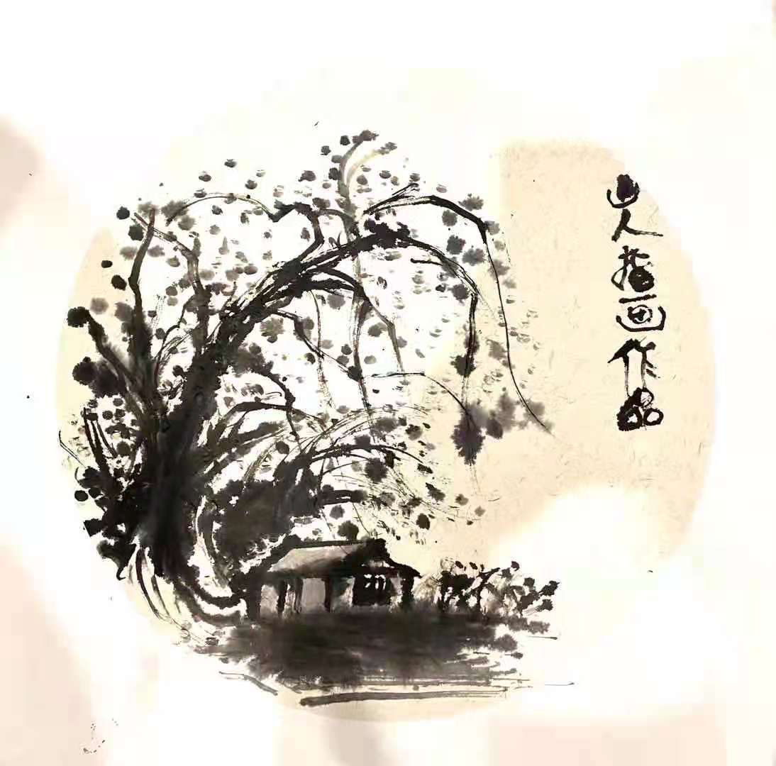 手指作画|朱祖国指墨画作品赏析