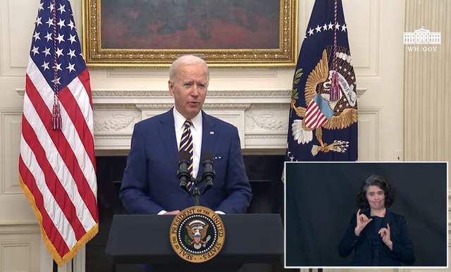 1月22日,拜登总统在白宫举行新闻发布会(白宫图片)