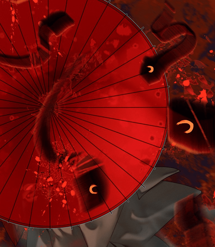 原创天官赐福漫画半月太萌了蛇雨降临花城的红伞出现了