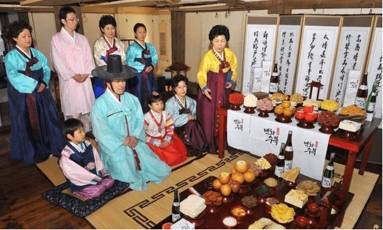 韩国春节祭祀图片