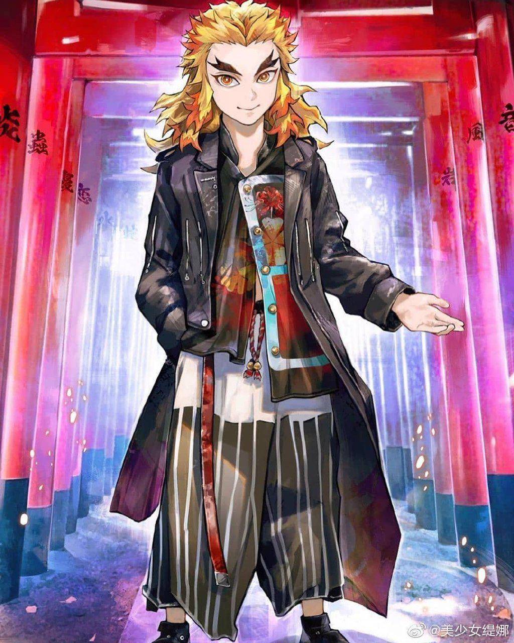 鬼灭之刃 全员街拍 蛇柱恋柱私下约会 无一郎像女孩子 伊之助