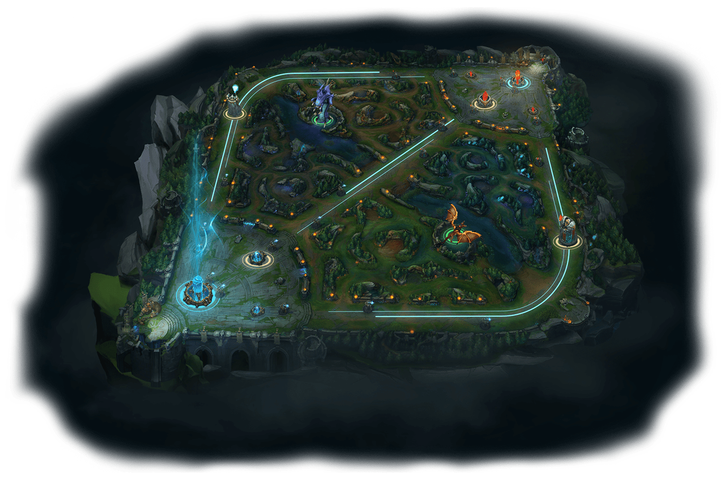 s10赛季,设计师对召唤师峡谷进行了比较大的格局更新.