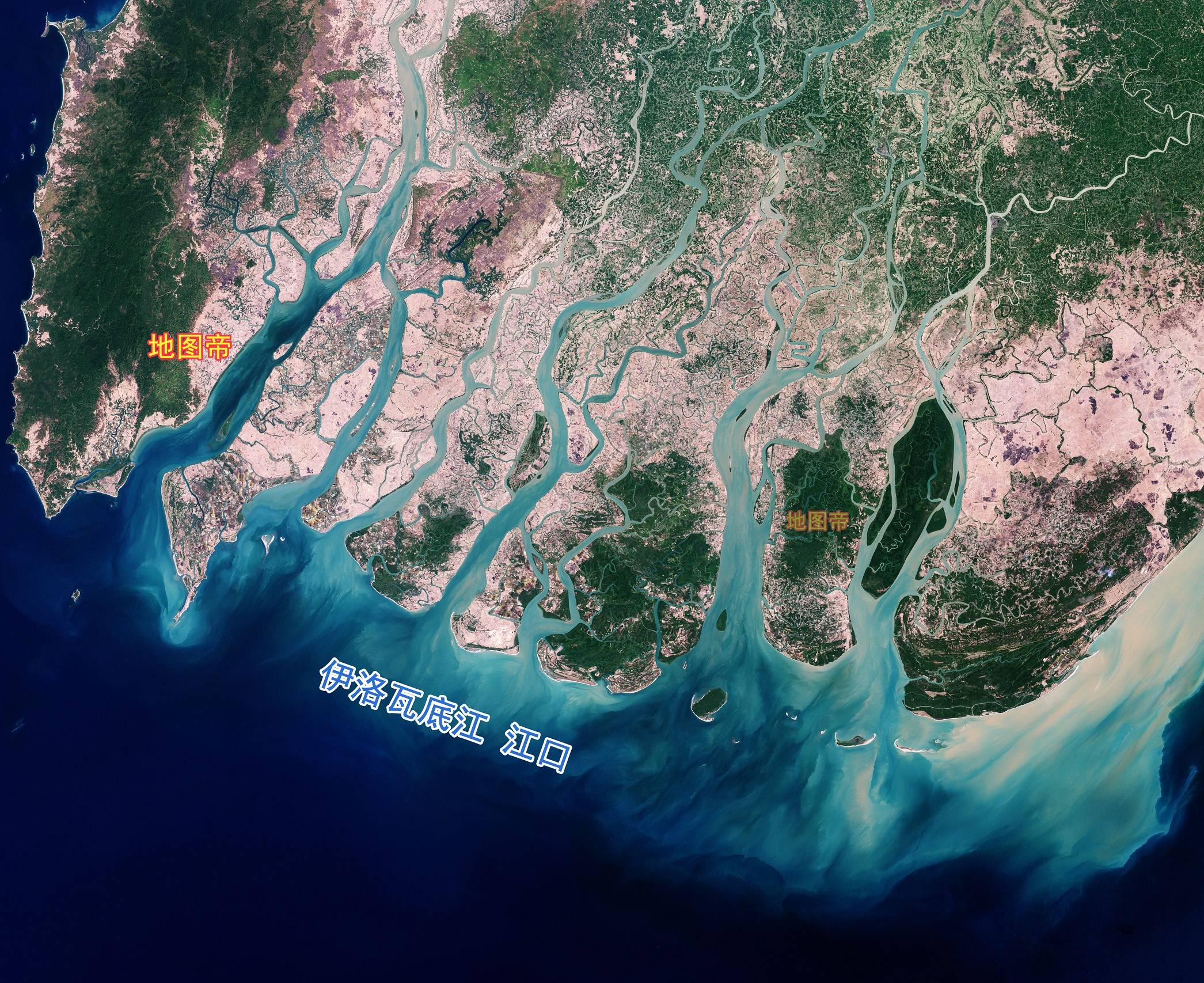 缅甸母亲河伊洛瓦底江,全长约2170公里,平均水量约为1