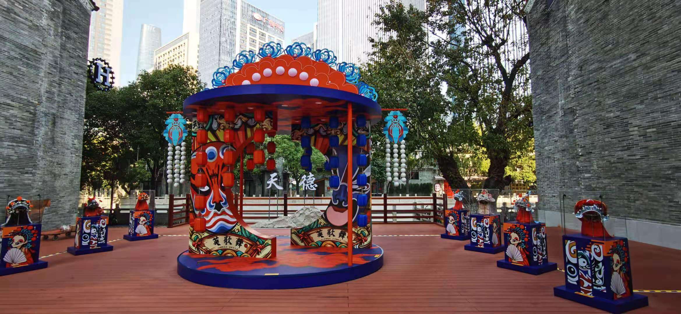 国潮设计在商业美陈中的应用方案春节美陈布置