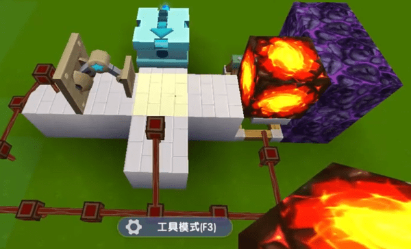 迷你世界 做一个自动搭建拱形屋顶的装置 还能自动架桥 方块