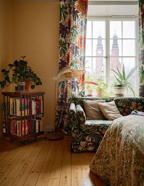 原创很文艺的北欧风装修,卧室书柜装满墙,慵懒别致还有点复古!