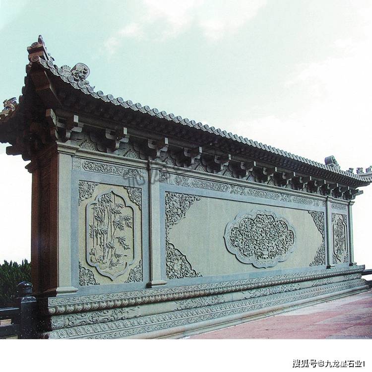 十款石雕照壁浮雕图片造型