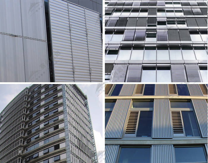 传统外遮阳形式分为4种:水平遮阳,垂直遮阳,综合遮阳和挡板遮阳