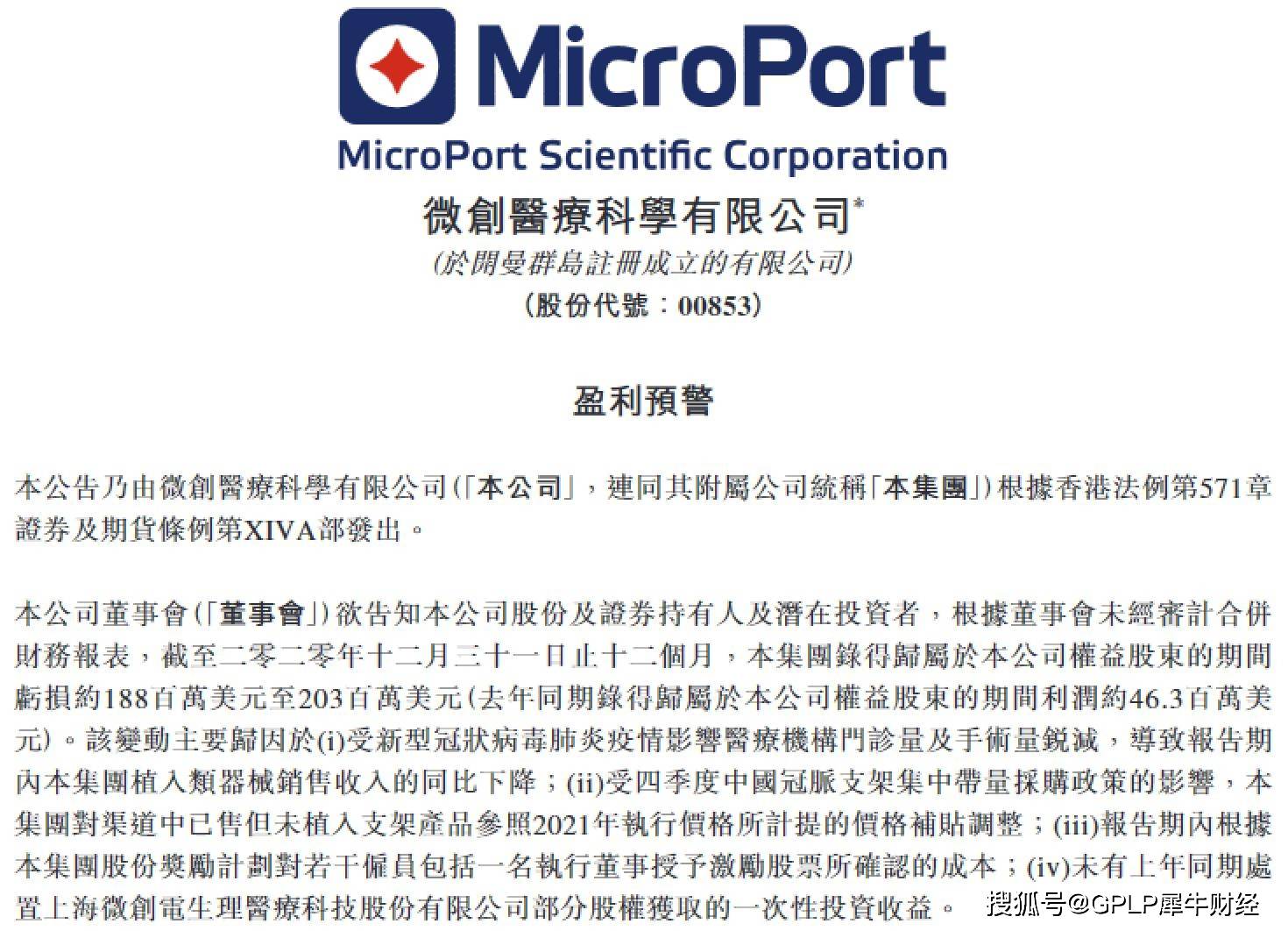 心脏支架暴利时代结束 微创医疗料转亏2亿元(图2)