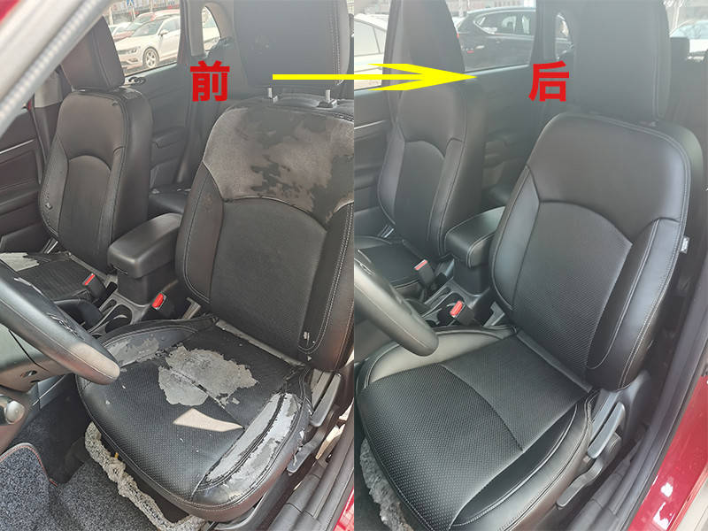 改装前后对比图看着上述图片,可以明确的看见原车内饰已十分破旧了.