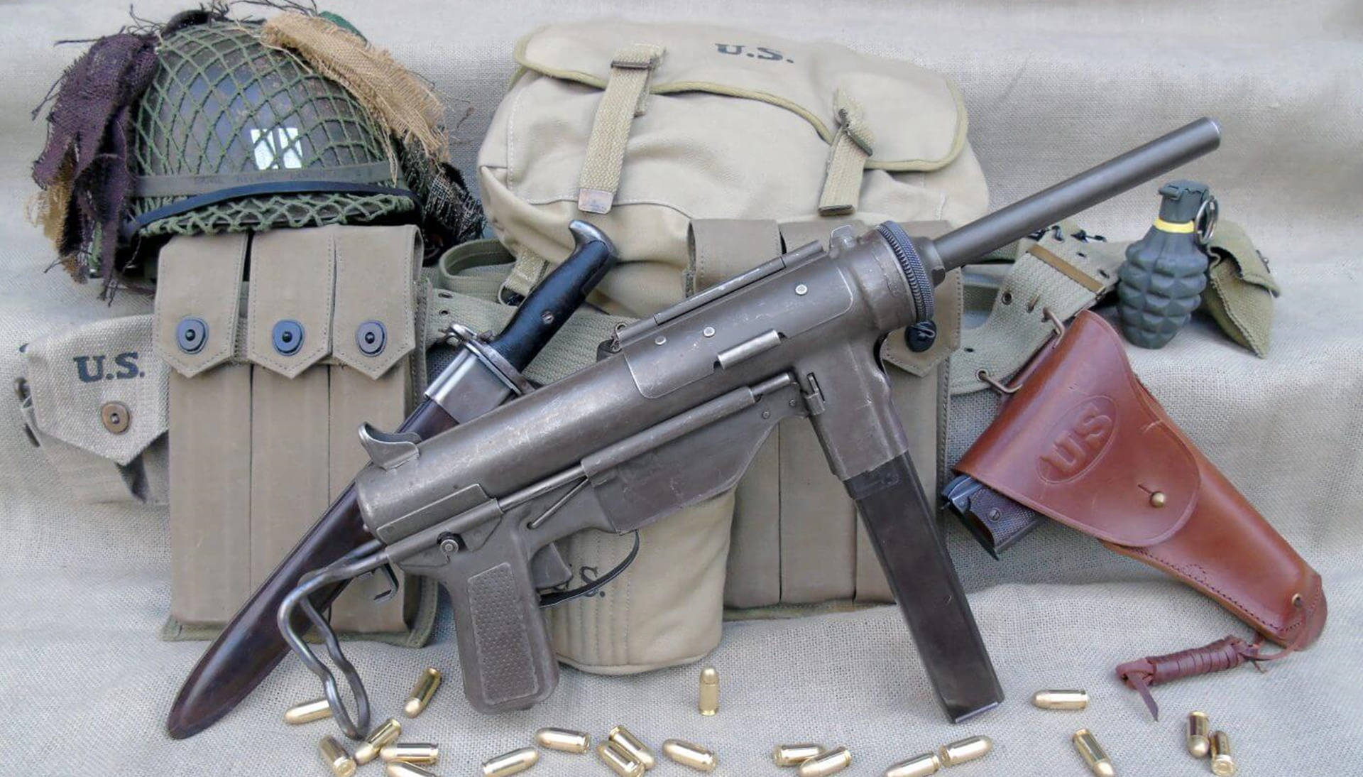 二战美国m3冲锋枪图片