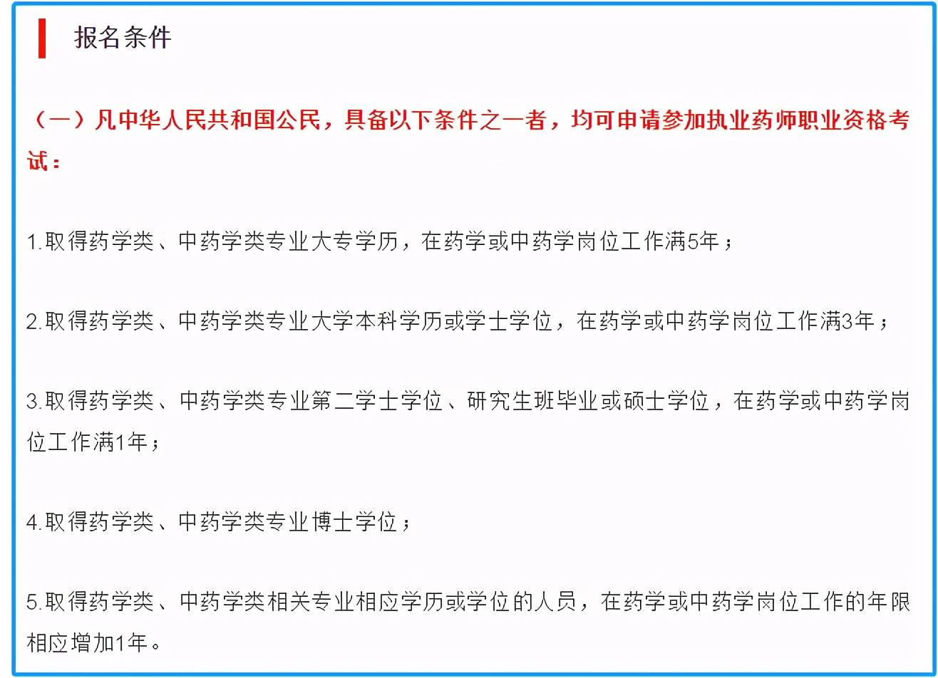 2021年执业药师报名条件是什么呢?