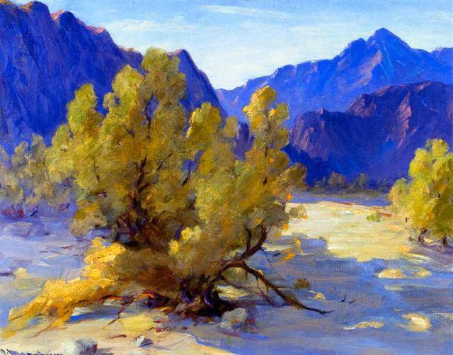 沙漠中的沙尘暴-曼海姆｜风景油画