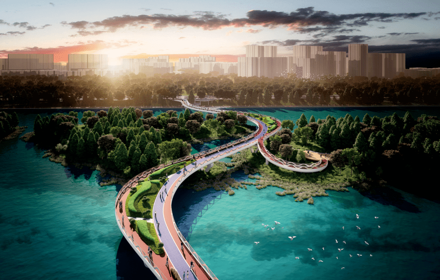 三河一山绿道建设加速浐灞再添多座跨河景观桥