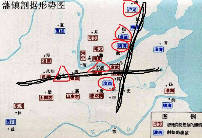 唐朝版圖中藏著一條神秘的十字交叉線