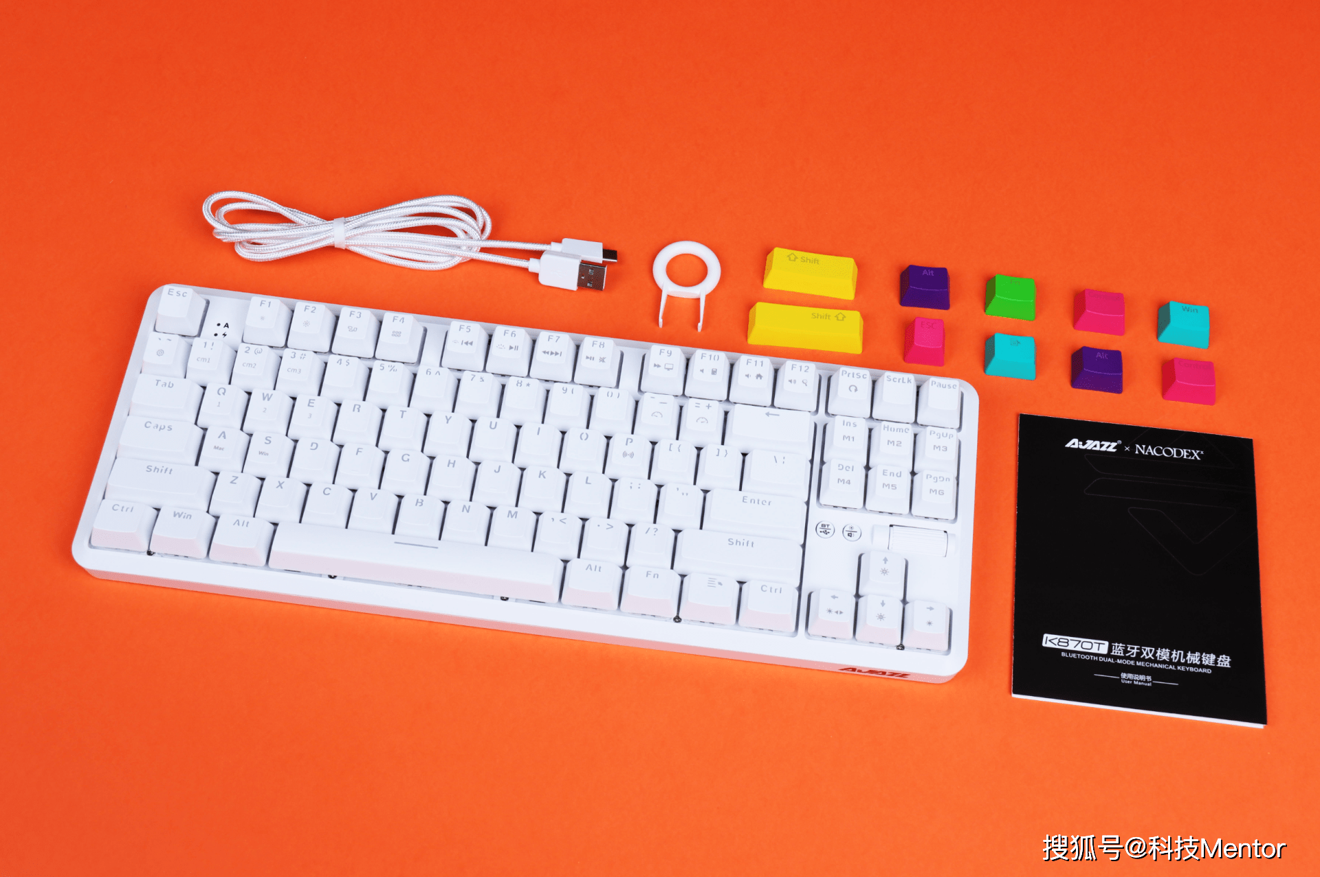滚轮|300元以内，RGB灯效+滚轮键，黑爵K870T我的第一款机械键盘
