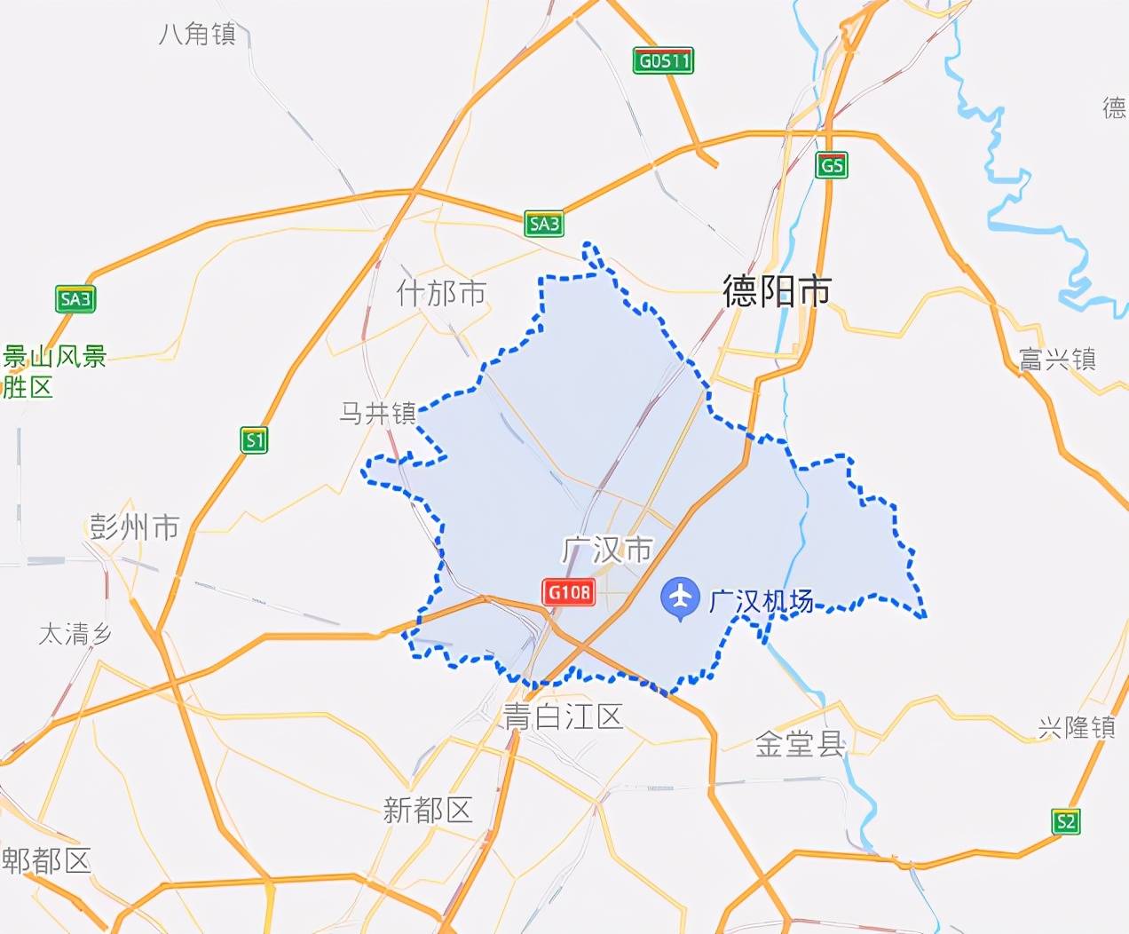 广汉地图和成都地图图片