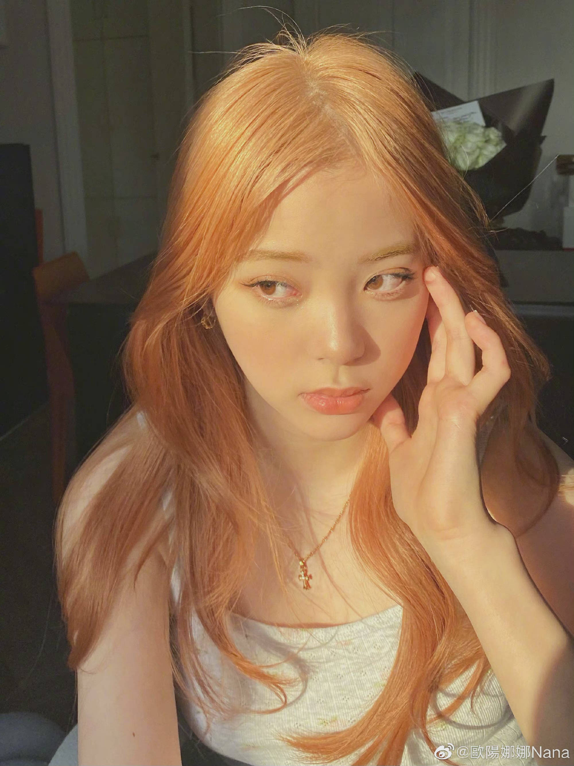 欧阳娜娜金发太仙气了