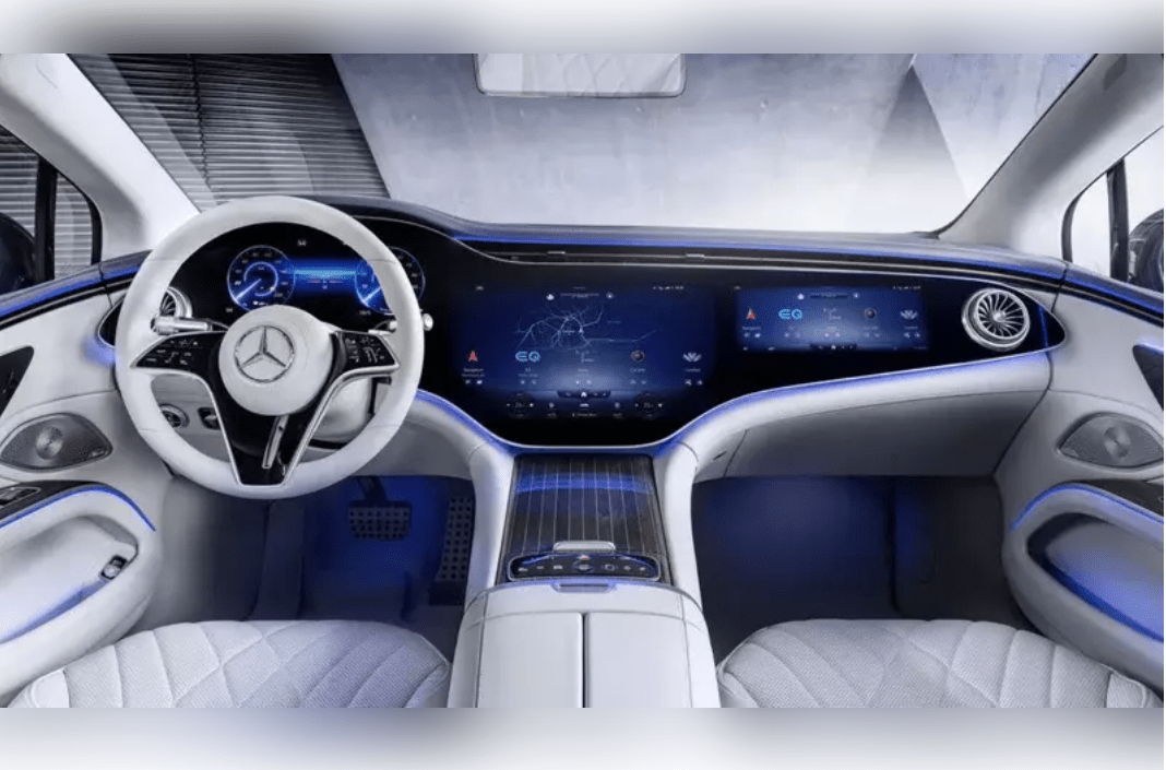 乐思网络舆情监测 宾士eqs旗舰电动车56吋曲面萤幕曝光 车室