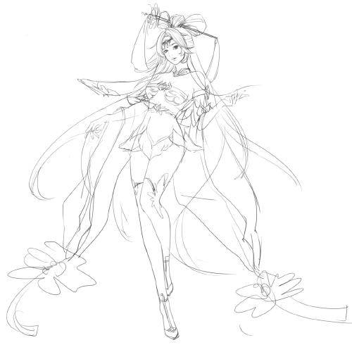 游戏插画~想欣赏妾身的舞姿吗?貂蝉人物绘制!