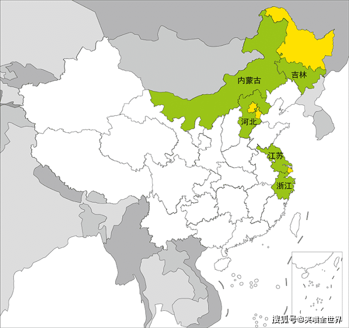 趣味地图:各省份的邻居数量,重庆5个,内蒙古8个