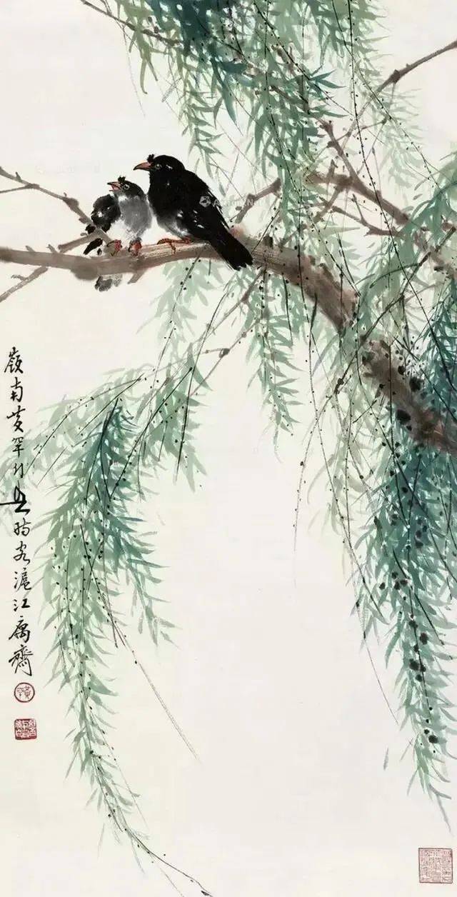 黄幻吾(1906-1985)下面请欣赏各位国画大师笔下的杨柳,看看大师们是