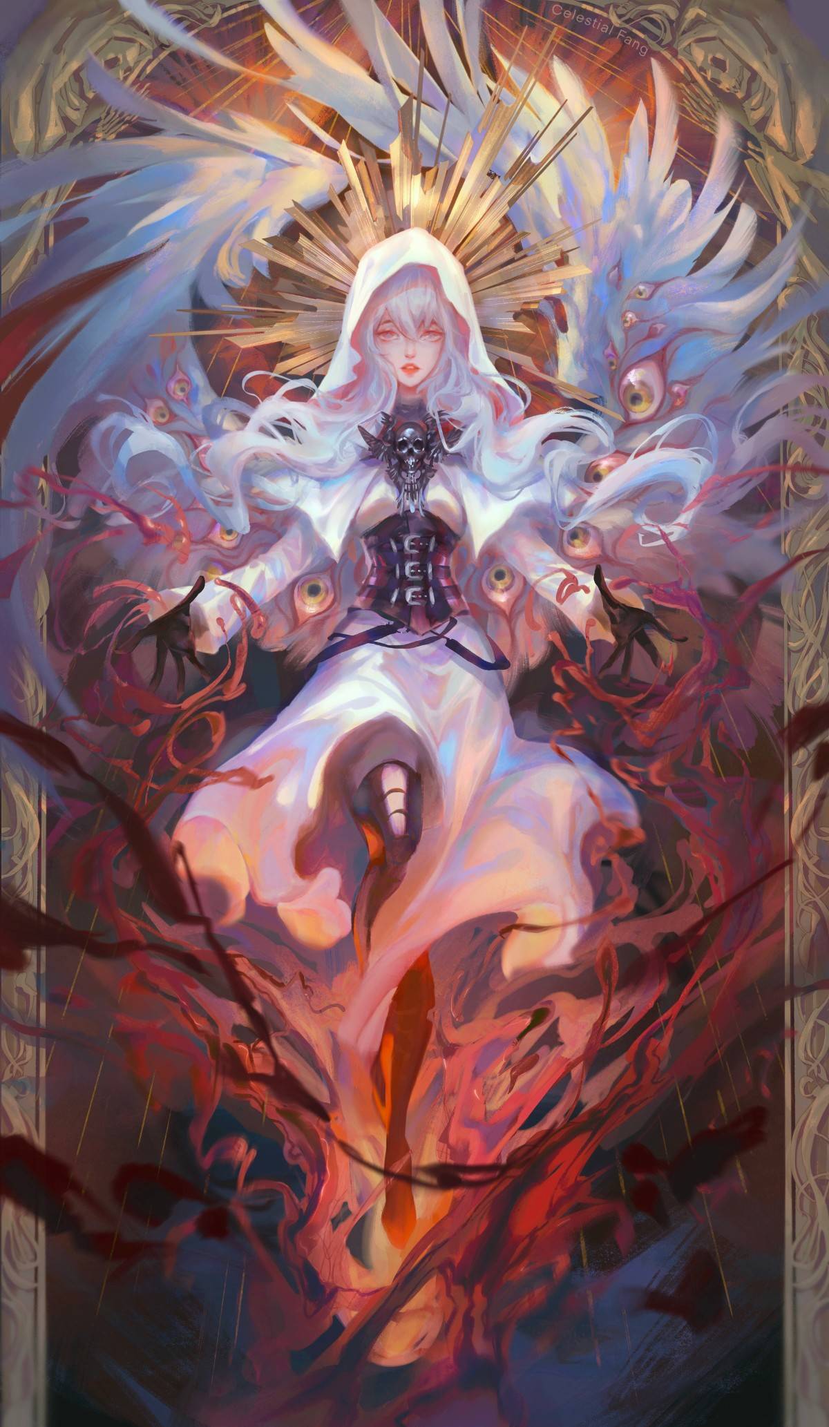 原画大神的cg插画设计,构图和光影都太棒了_fang