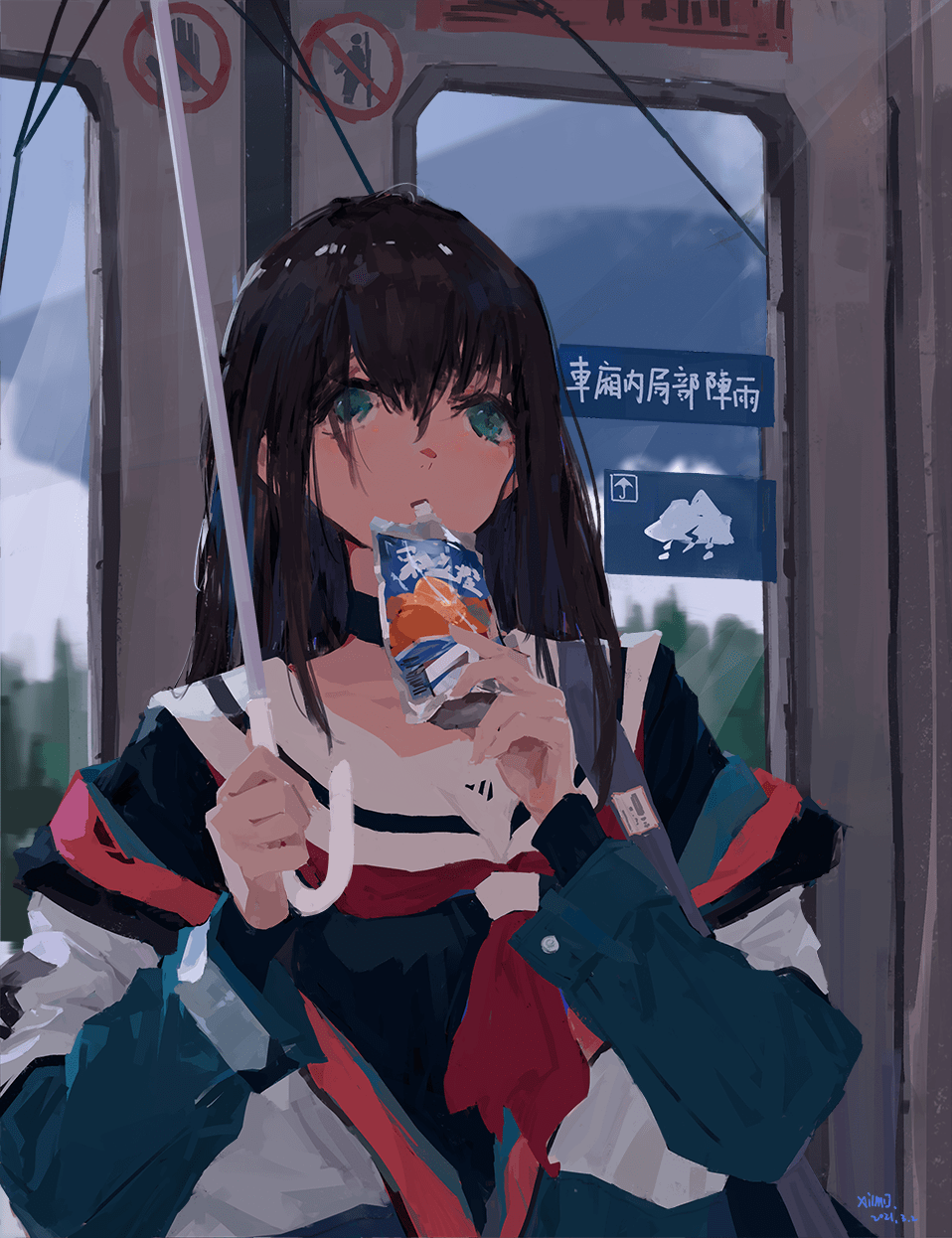 日推画师xilmo笔下的少女好有治愈的画风啊