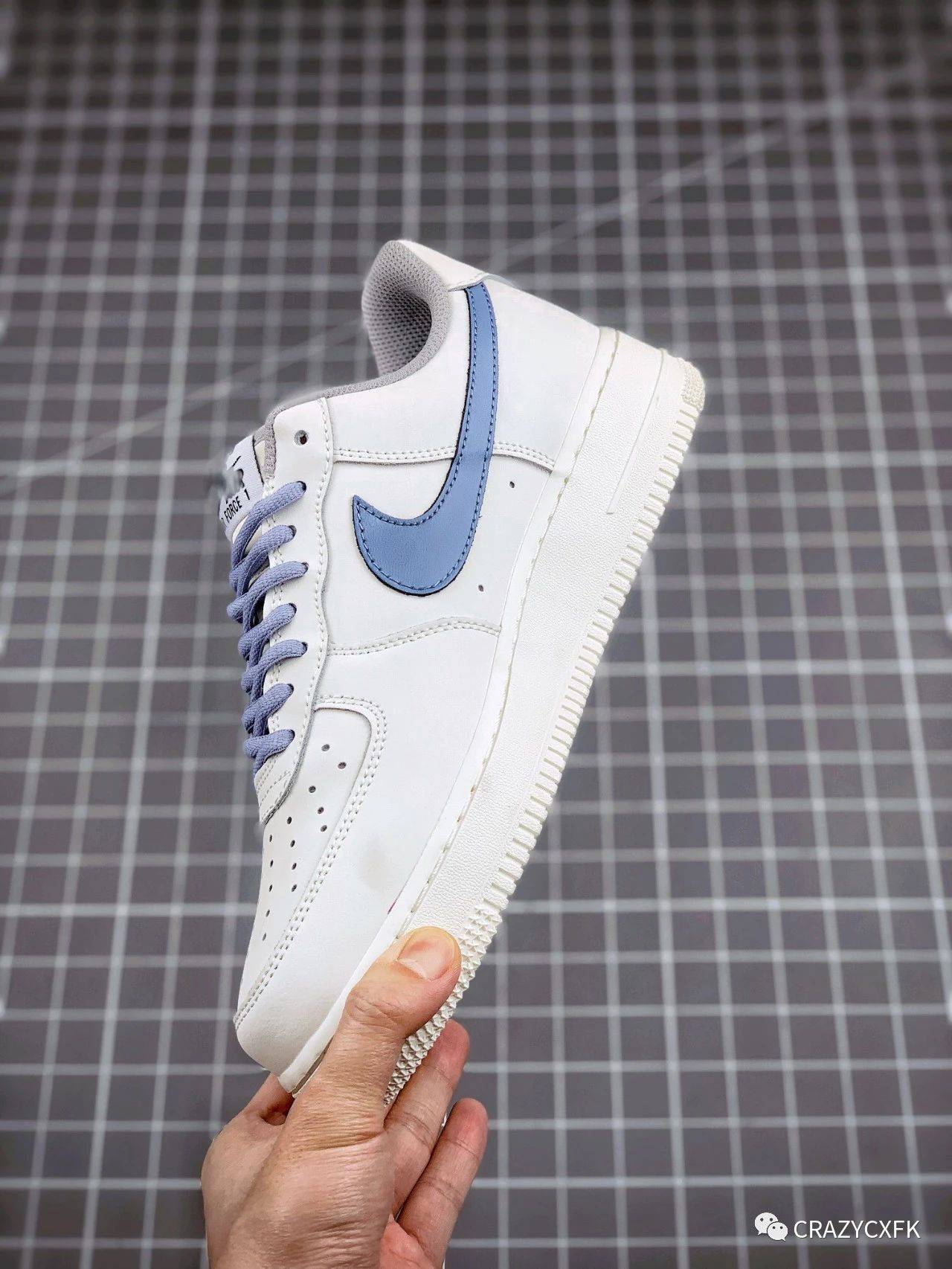 耐克薰衣草米白蓝nikeairforce1lowlavender运动鞋空军一号