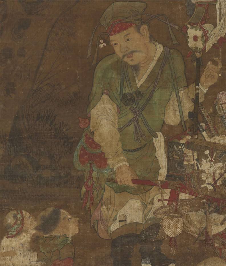 国宝李嵩市担婴戏亮相台北故宫用15幅货郎图展现古代移动杂货店