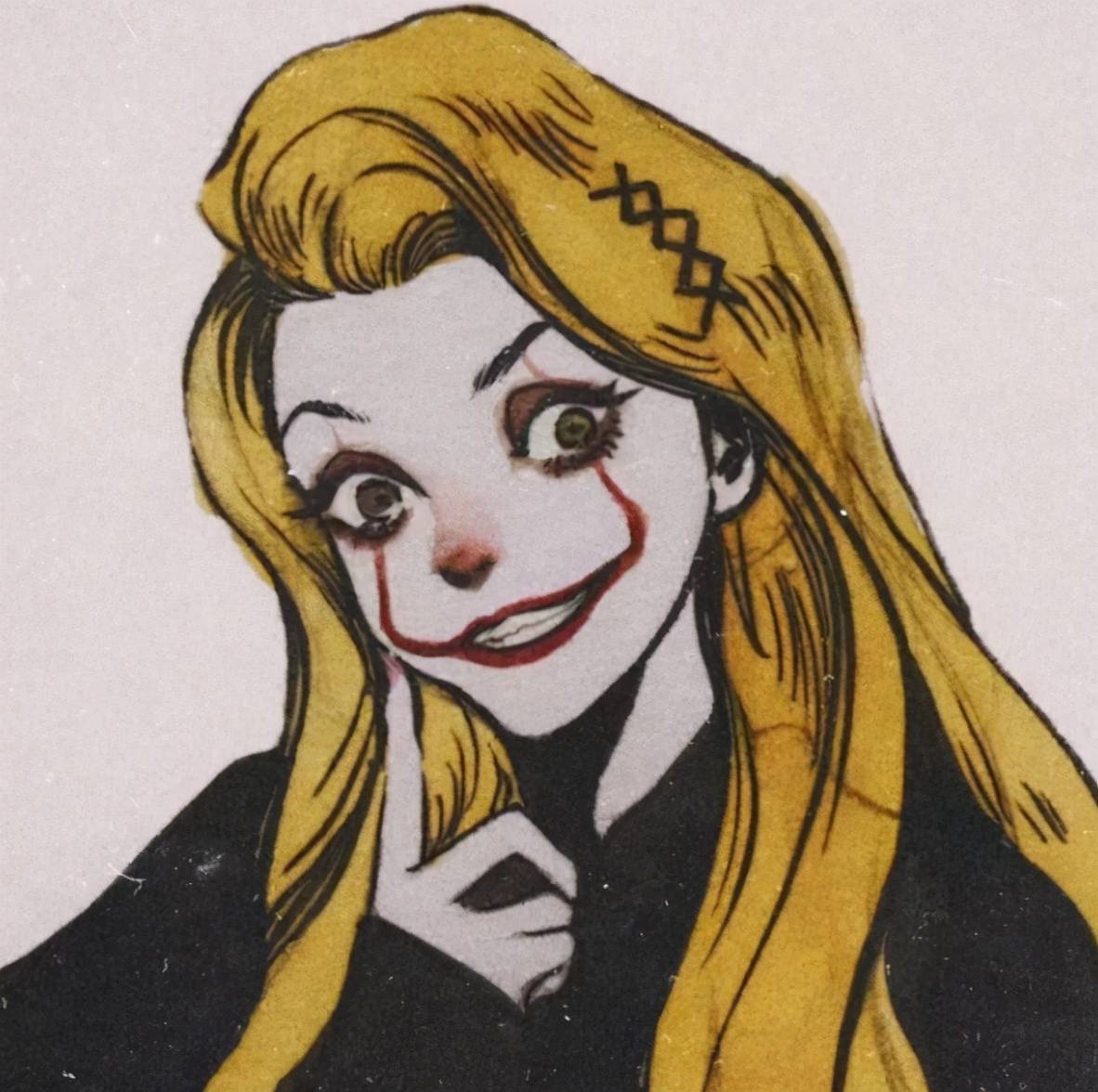 图片[3]-迪士尼公主画黑暗妆，艾莎女王看着像反派，但是好可爱！-魔性次元