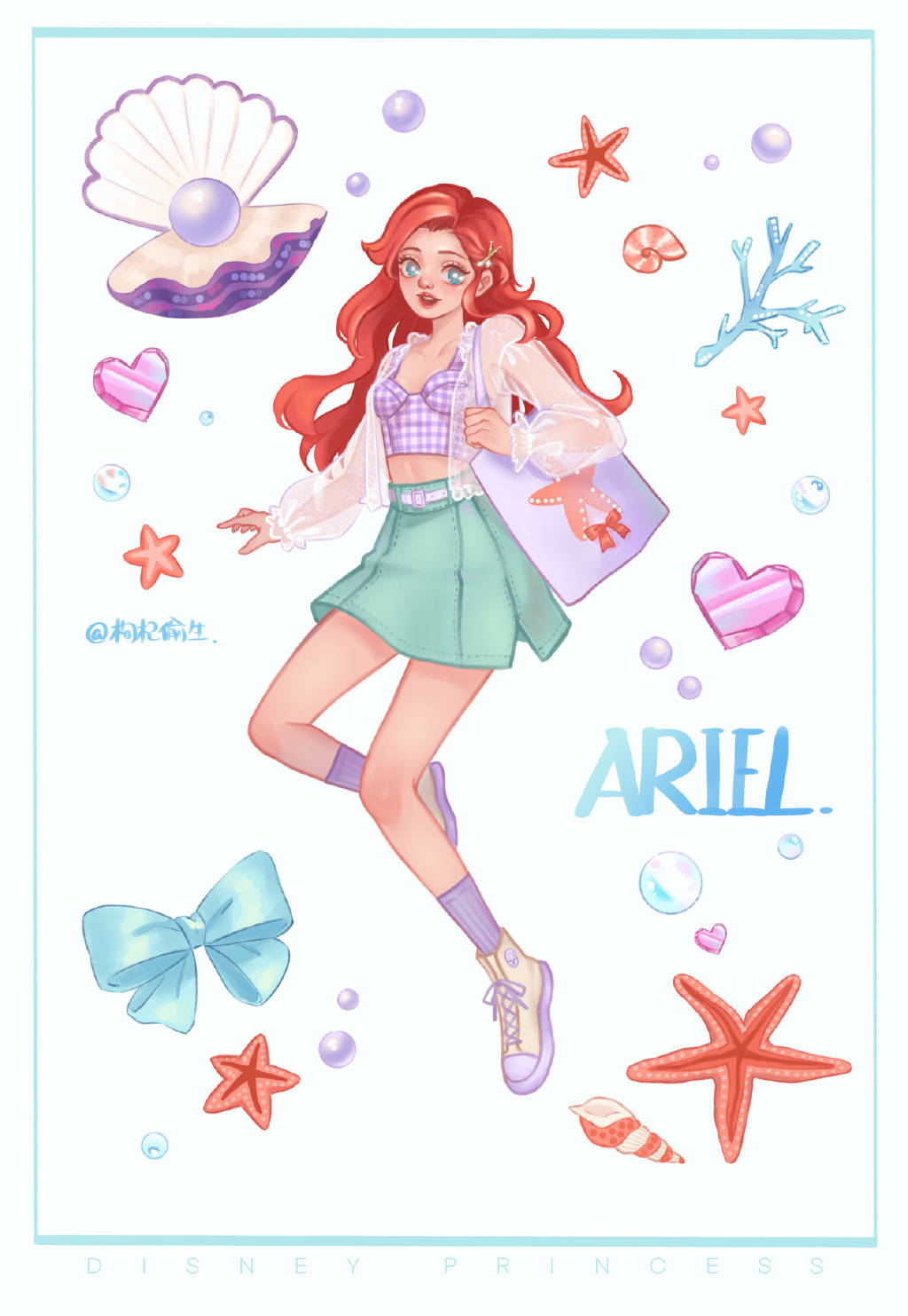 迪士尼公主的时尚穿搭白雪公主爱lolita茉莉公主依旧很辣