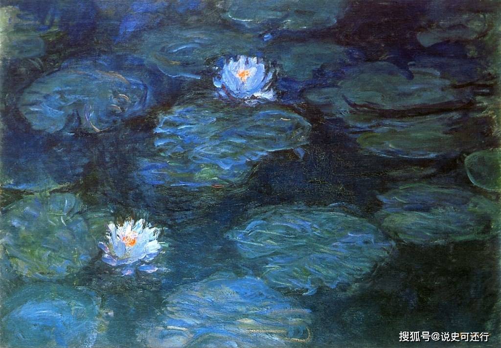晚年因白内障几乎失明的莫奈，从不放弃，他的睡莲像有水光魔法_搜狐网