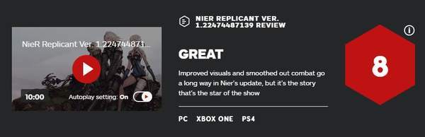 尼尔|《尼尔：伪装者ver.1.224》IGN 8分 优秀的角色塑造令人难忘