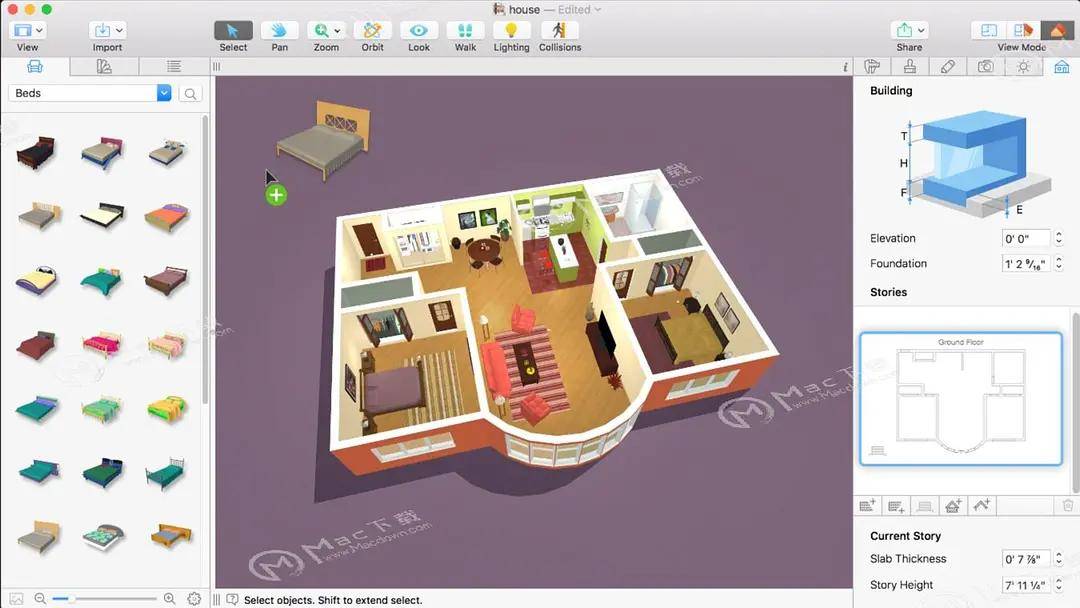 livehome3dproformac3d家居设计软件