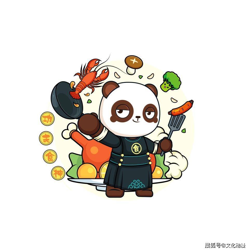 坚定且自信的眼神,手里挥舞着的锅铲,功夫食神咖咖熊又要开始吸粉啦