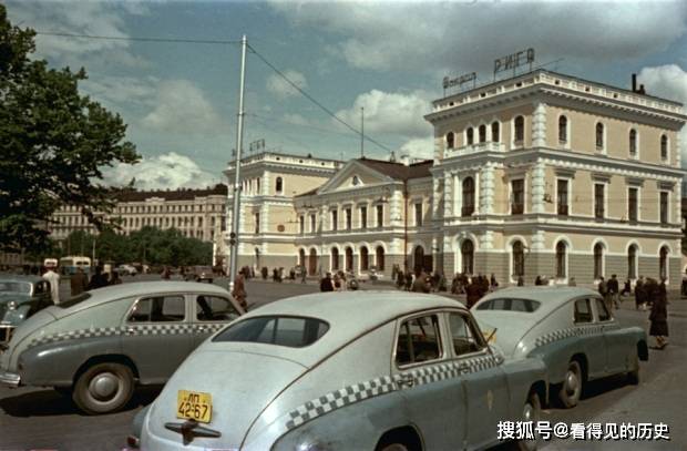 老照片50年代的拉脱维亚首都里加好漂亮的苏联城市