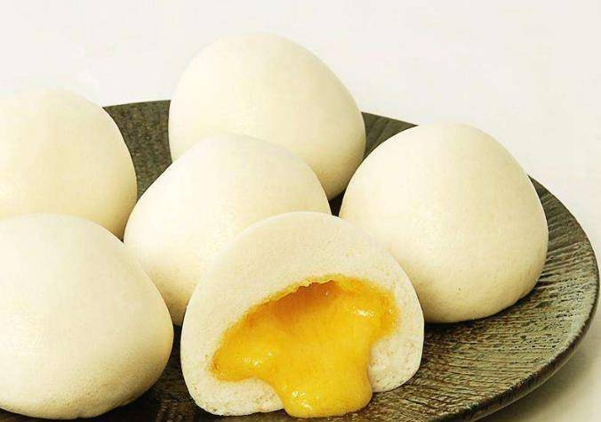 孩子开学了早餐就吃奶黄包奶香浓郁香甜软糯小朋友喜欢吃