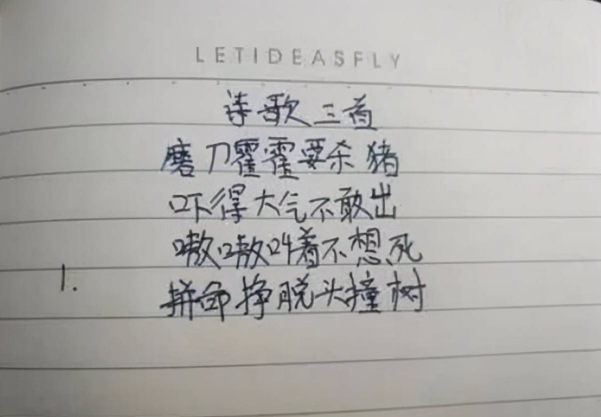 原創小學生即興作詩一首:我的爸爸醜如牛糞,父親看後氣得咬牙切齒