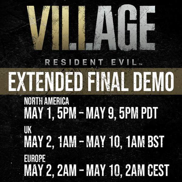 Demo|《生化危机8》最后一轮试玩时限延长 推迟至5月9日结束